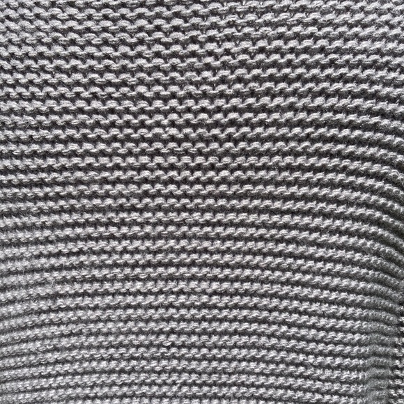 Heavy shaker and cable knit medium gray super soft open front sweater size S - Picture 5 of 7